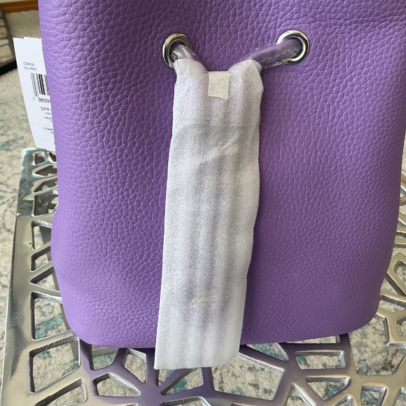 Coach Rowan Bucket Leather Bag Violet w Removable Zipper pouch NWT - Picture 9 of 16